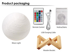 Moon, Earth & Jupiter Shaped lamps