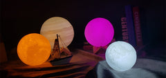Moon, Earth & Jupiter Shaped lamps