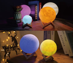 Moon, Earth & Jupiter Shaped lamps